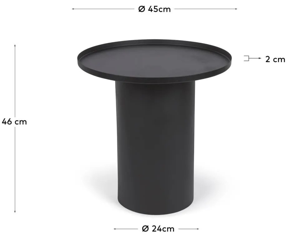 Metalowy okrągły stolik ø 45 cm Fleksa – Kave Home
