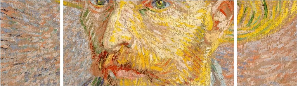 Obraz - Vincent van Gogh, Self-Portrait with a Straw Hat (The Potato Peeler), reprodukcje (170x50 cm)