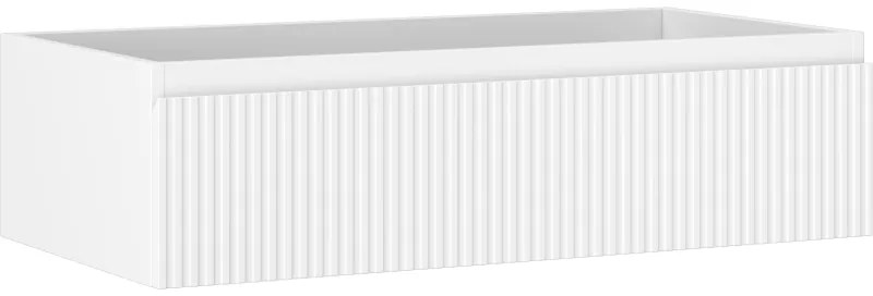 Mexen Rivel szafka łazienkowa podumywalkowa 90 cm, 1 szuflada, ryflowana , biała mat - 91A20-09023-1-BF01