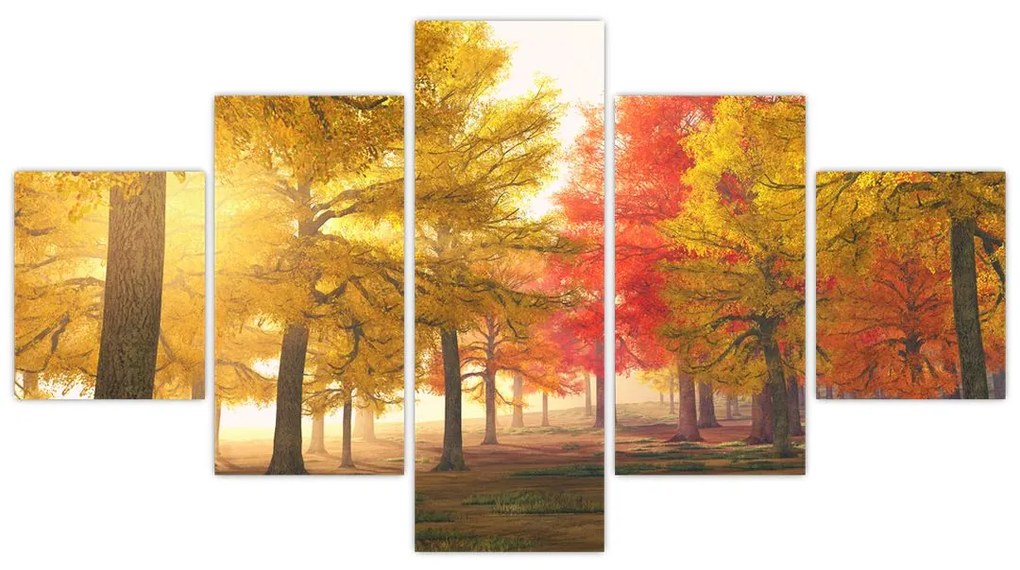 Obraz jesiennych drzew (125x70 cm)
