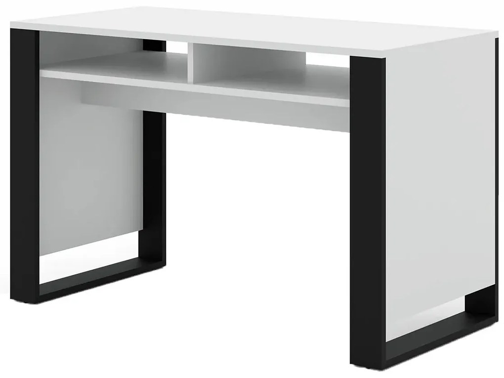 Białe Biurko Z Półkami L7-F82