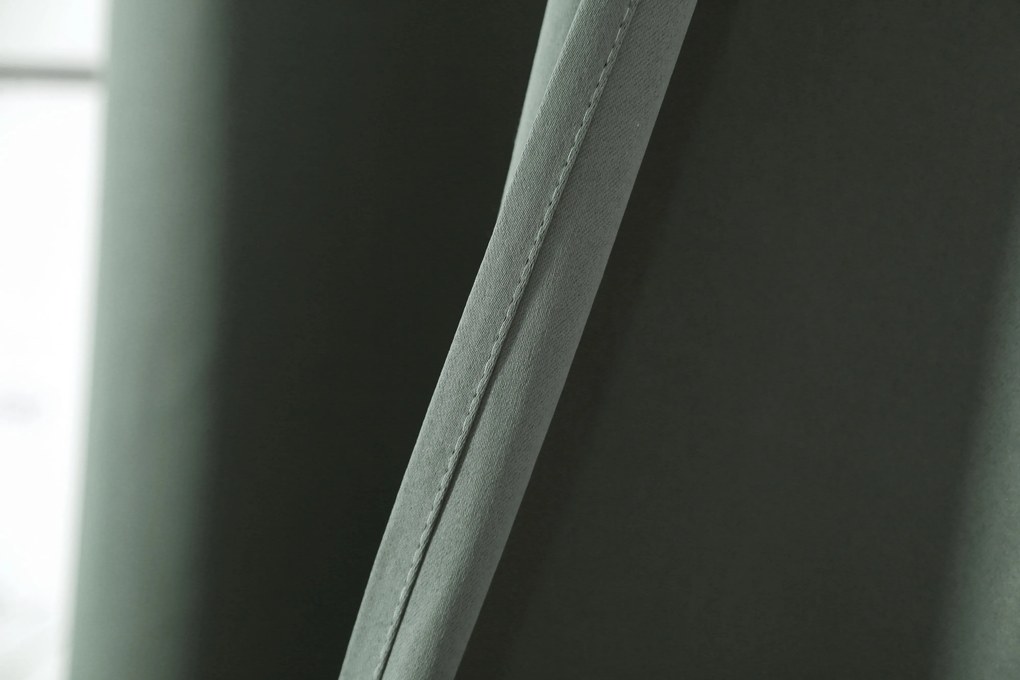 Zasłona OXFORD 140x270 cm, szarozielony Zawieszanie: Taśma z wiązaniami