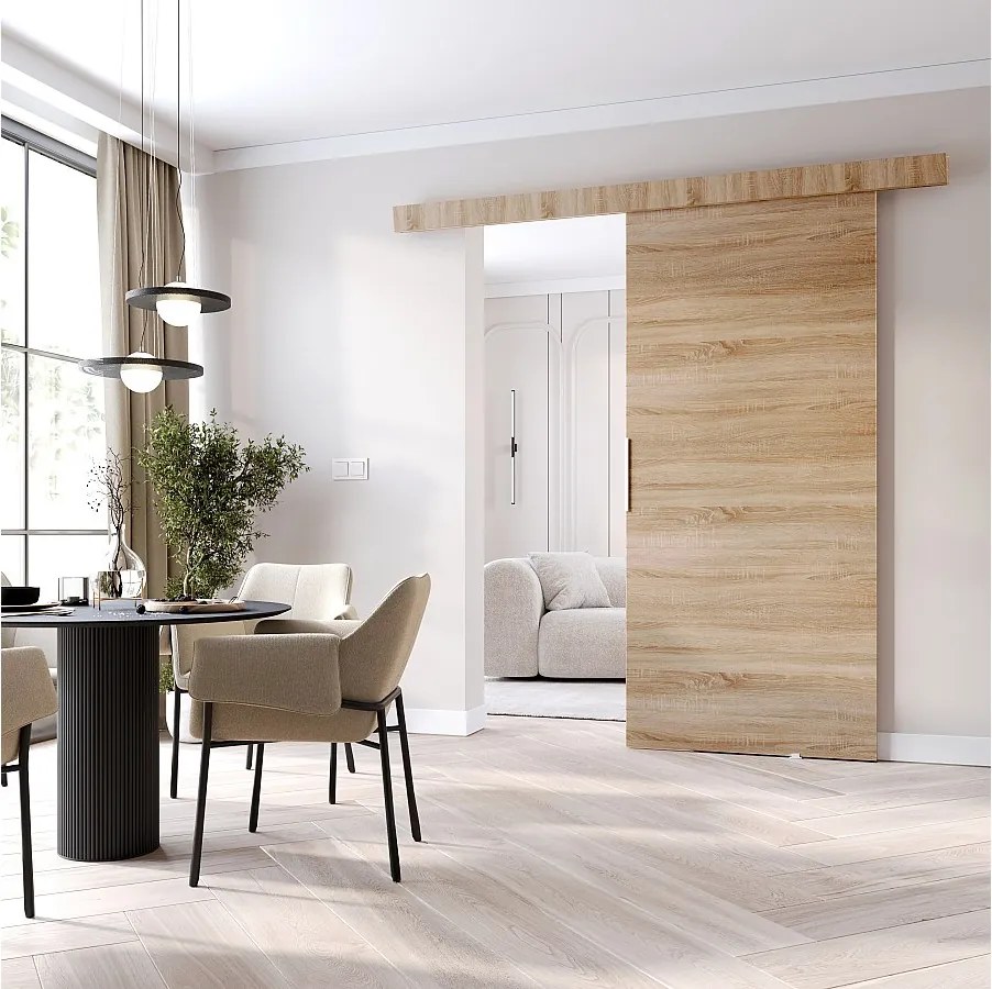 MINIO go for it, Drzwi przesuwne wewnętrzne CLEAN A 96 cm  w kolorze dąb sonoma