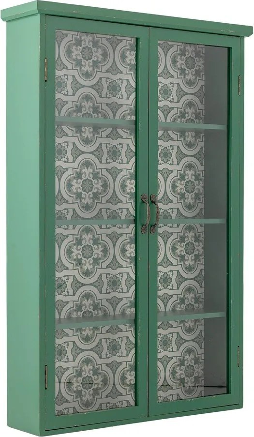 Zielona witryna z litego drewna jodłowego wisząca 81x122x22 cm Hazem – Bloomingville