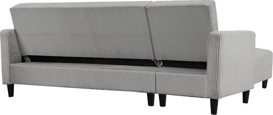 Jasnoszary sztruksowy rozkładany narożnik Hartford – Støraa