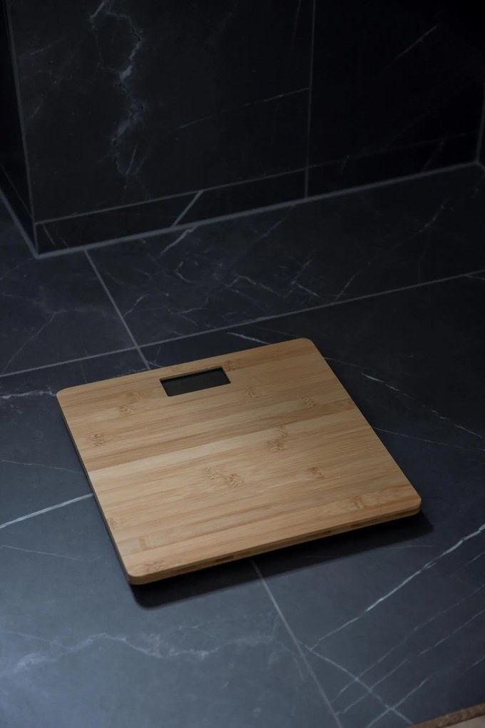 Waga łazienkowa BAMBUSA, elektroniczna, bambusowa, 30 x 30 cm, WENKO