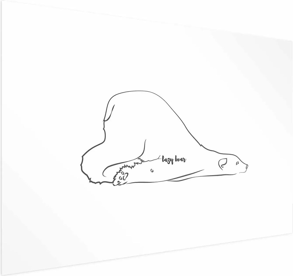 Plakat Leniwy niedźwiedź 60x40 cm bez ramy z marginesem ARTGEIST B