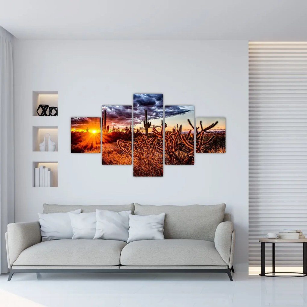 Obraz - Złota godzina pustyni (125x70 cm)