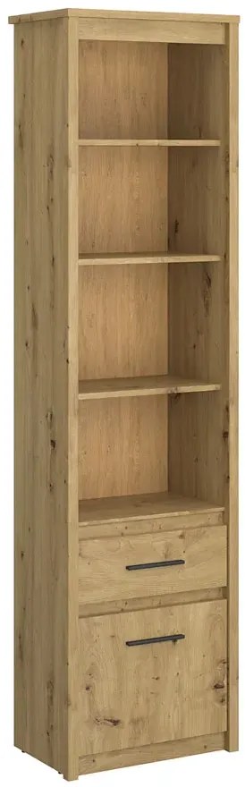Wysoki półotwarty regał dąb artisan L2-H85