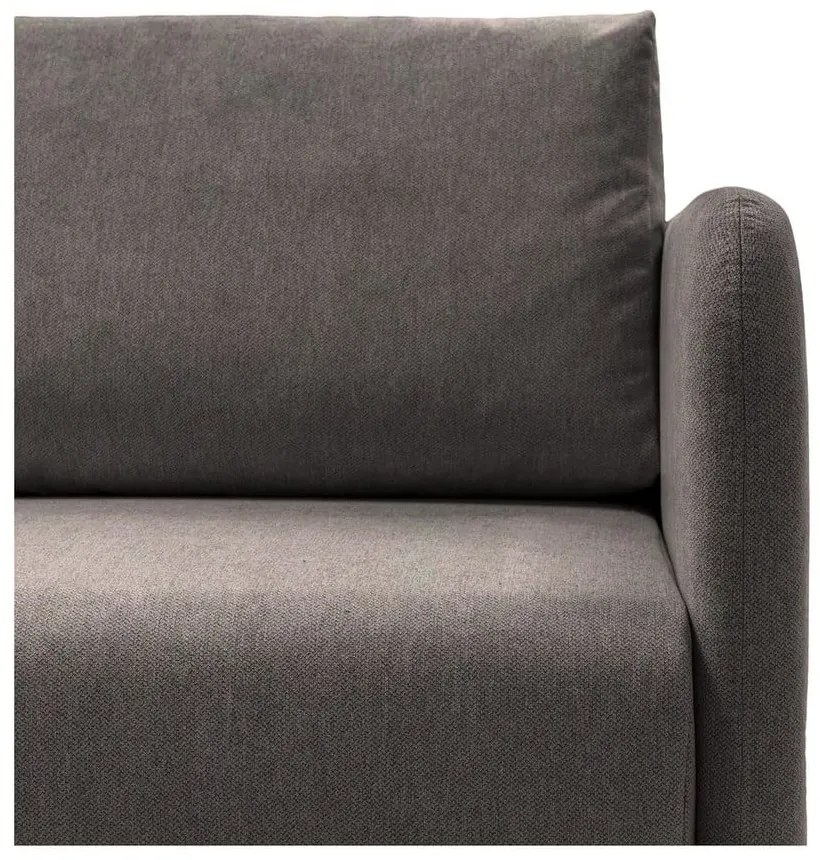 Szara aksamitna rozkładana sofa 220 cm Chaum – Rodier