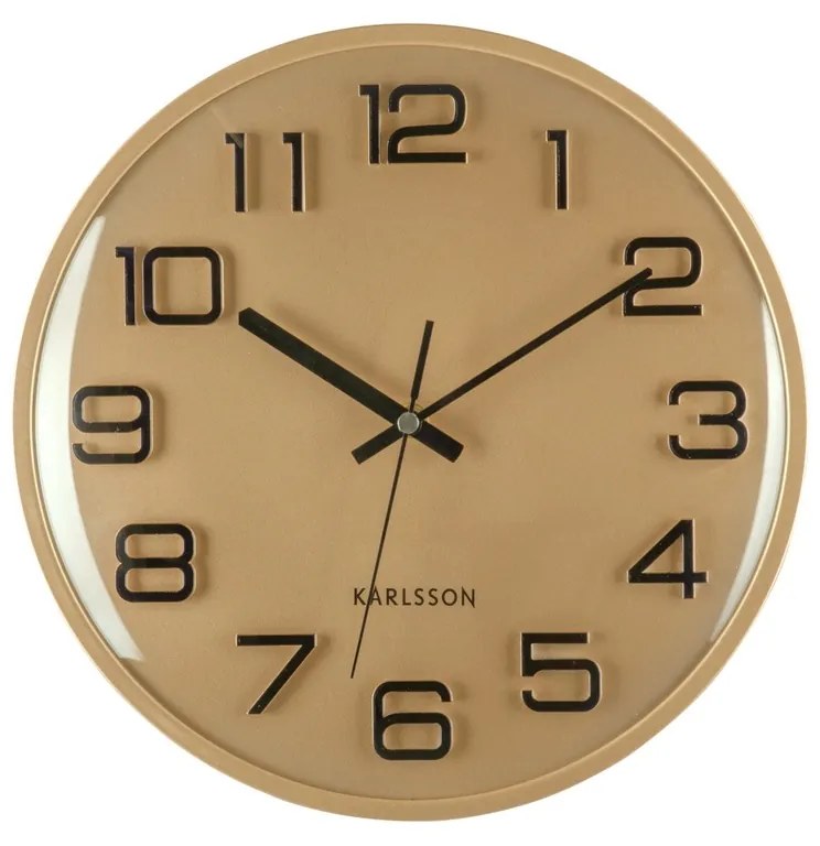 Karlsson 6022GD designerski zegar ścienny złoty, średnica 30 cm