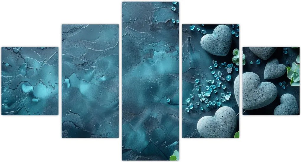 Obraz - Kamienie w kształcie serca (125x70 cm)