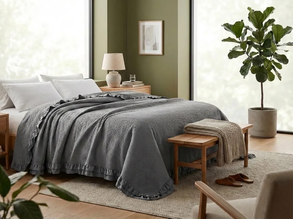 Narzuta na łóżko MONTEGO, szara Rozmiar: 200 x 220 cm