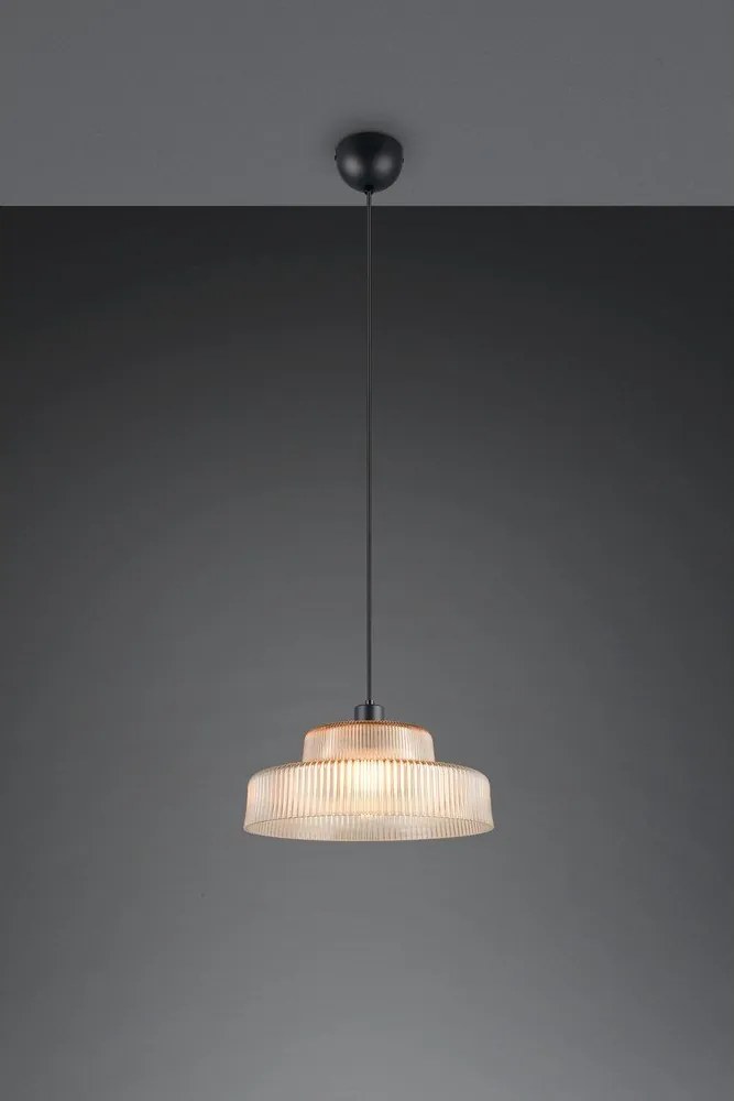 Lampa wisząca w bursztynowym kolorze ze szklanym kloszem ø 35 cm Abella – Reality