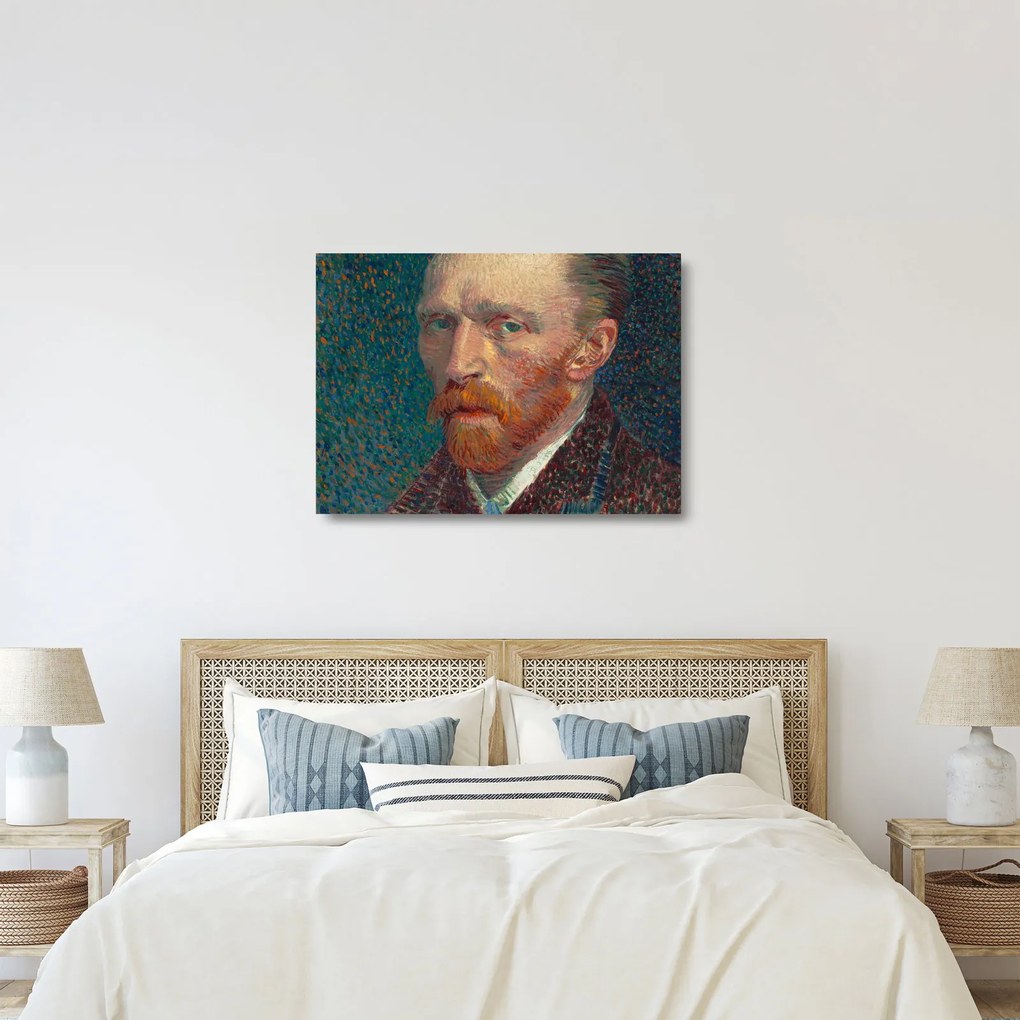 Obraz na szkle - Vincent van Gogh, Self-Portrait, reprodukcje (70x50 cm)