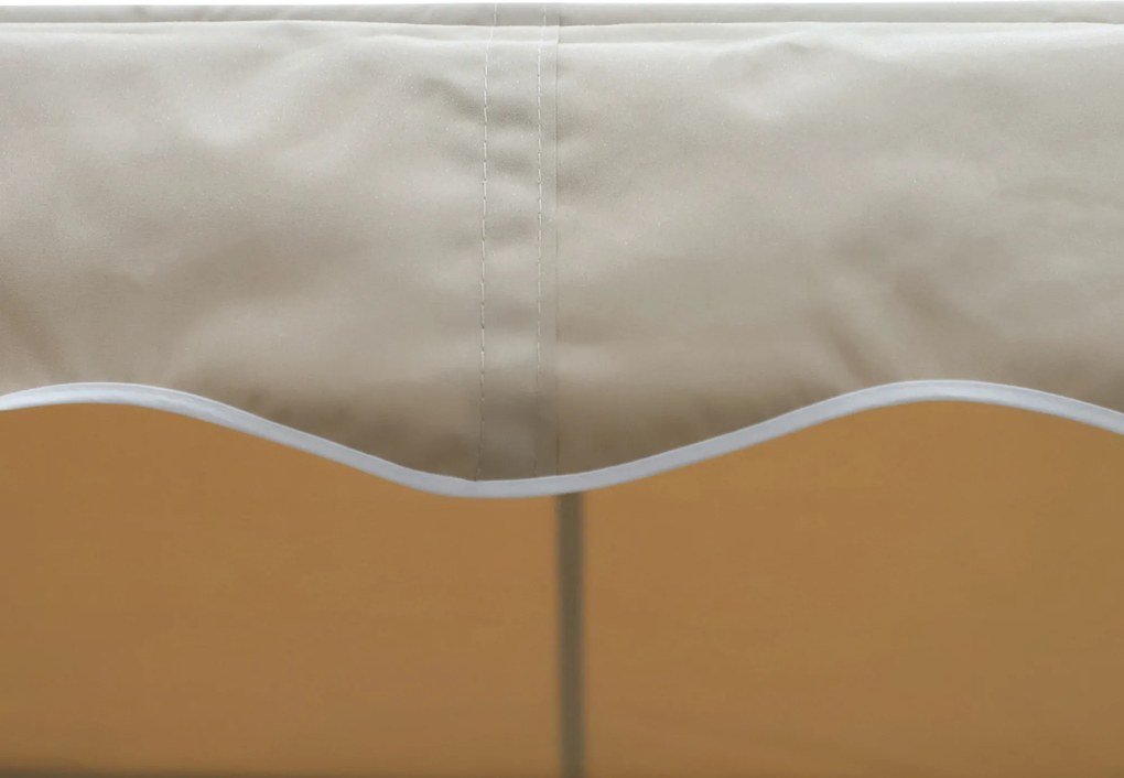 Outsunny markiza stojąca markiza ogrodowa ze składanym ramieniem taras beżowy 3x3 m