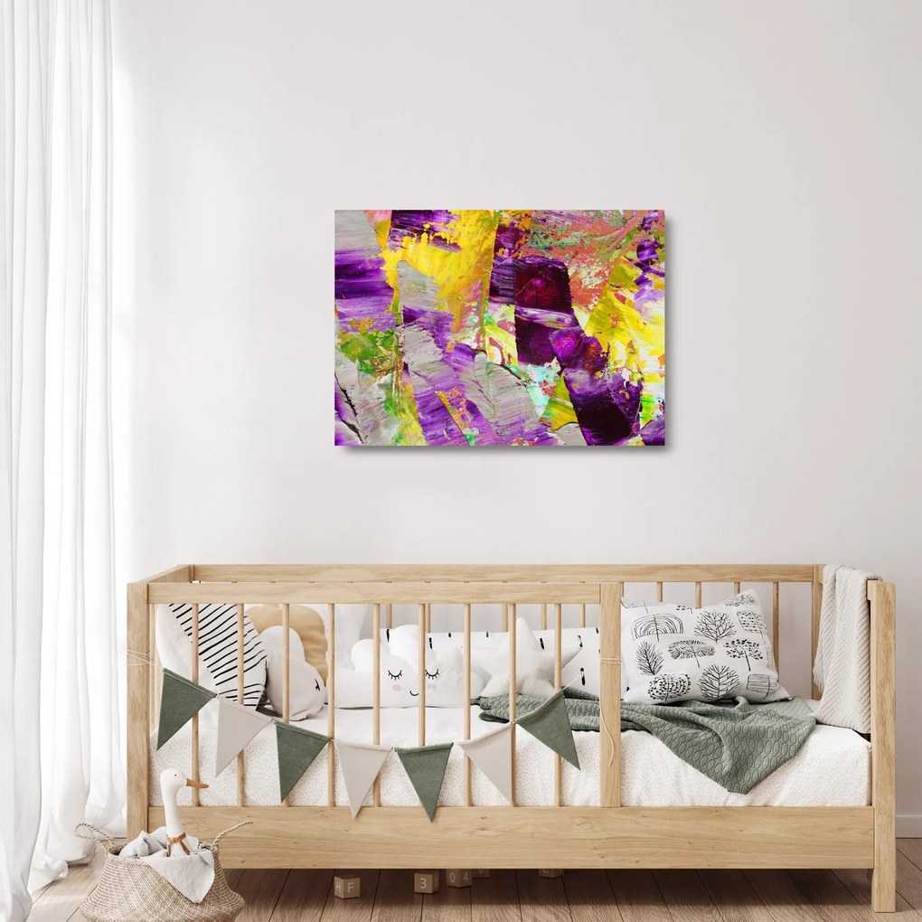 Obraz na szkle abstrakcji - malarstwo (70x50 cm)