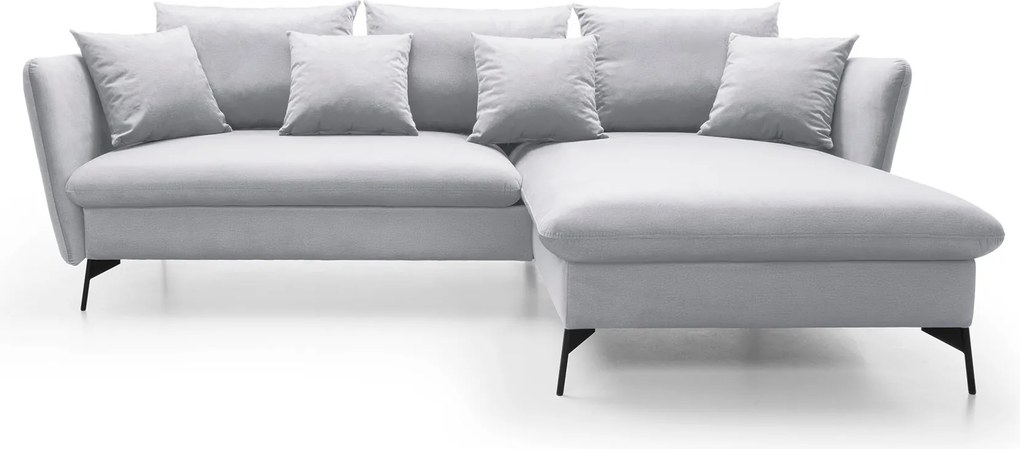 Masseno Narożnik FERRO z funkcją spania i pojemnikiem na pościel Narozniki L, Rozkładana sofa - Szary, MONOLITH 84