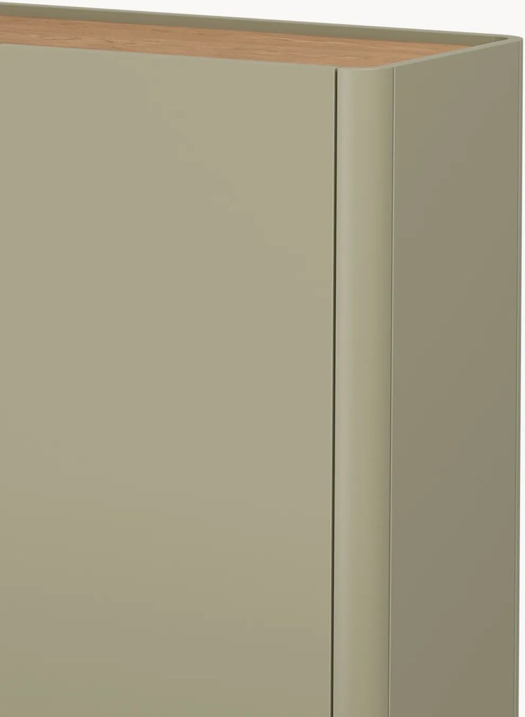 Komoda Elivo 200 cm czterodrzwiowa - eukaliptus / dąb baltic dune