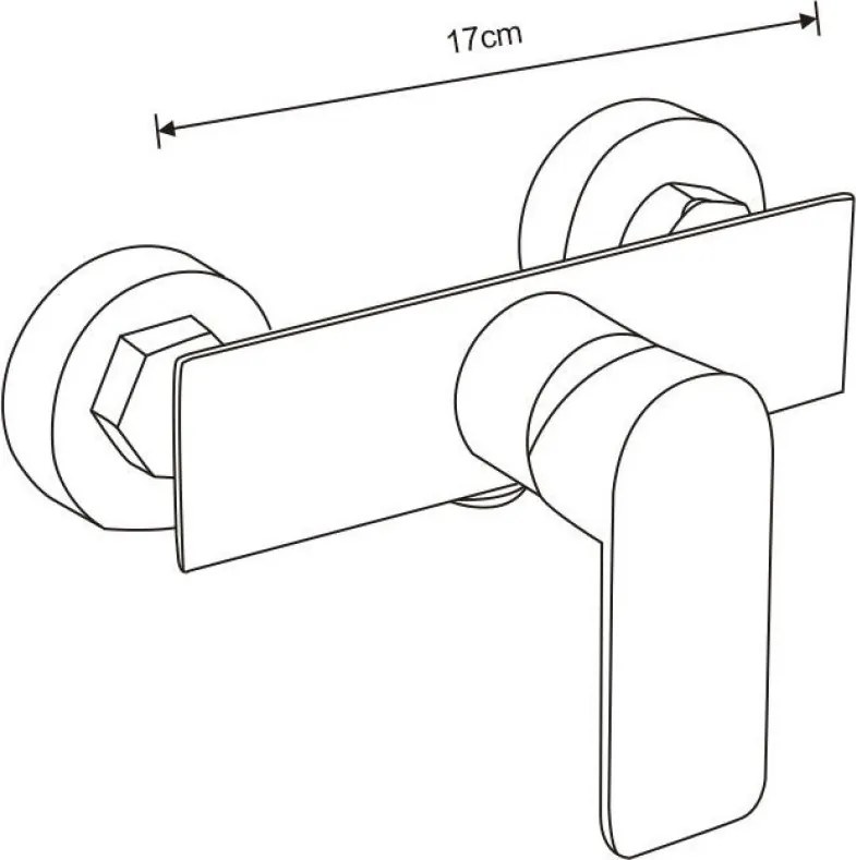 Mexen Alfa bateria prysznicowa, złota - 745740-50