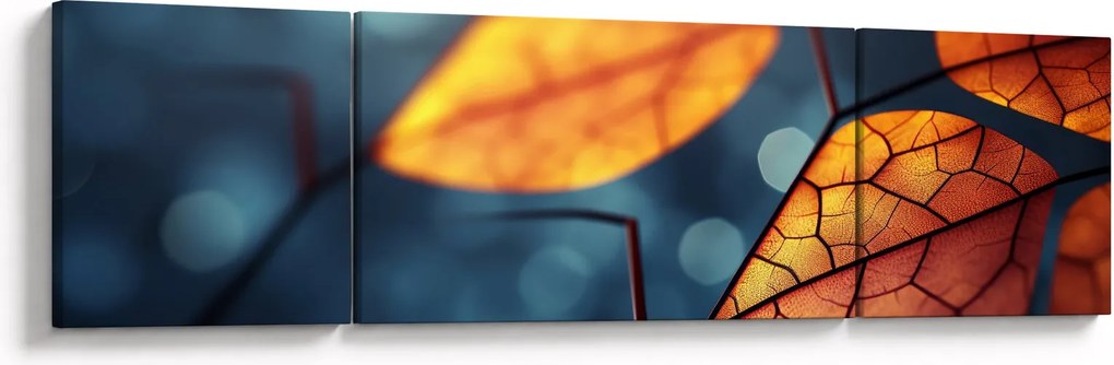 Obraz - Tekstura liści (170x50 cm)