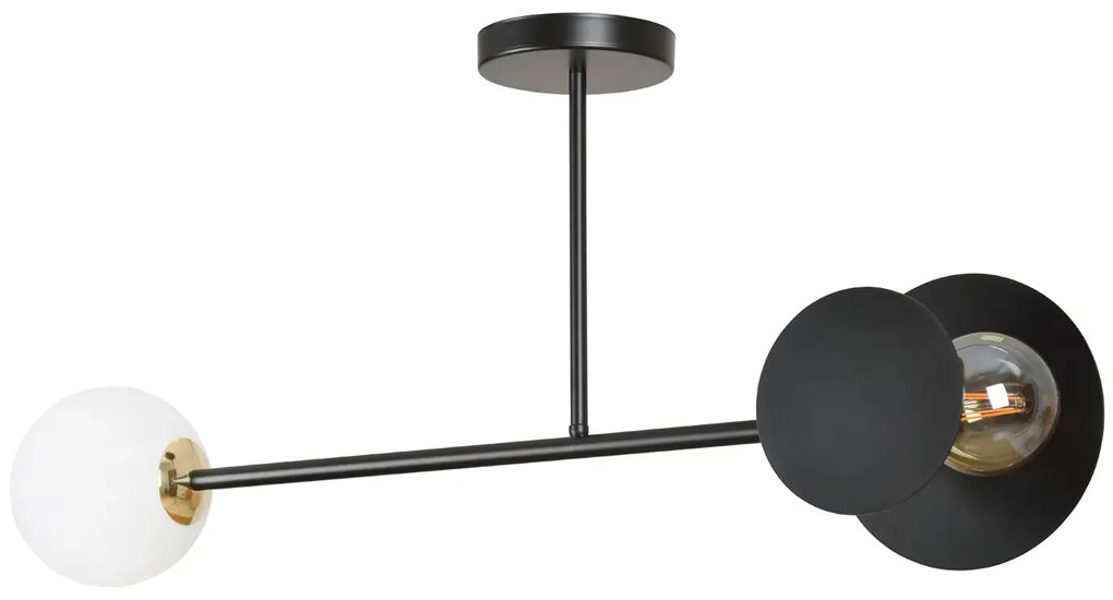 Czarna nowoczesna lampa sufitowa - D007-Hordon