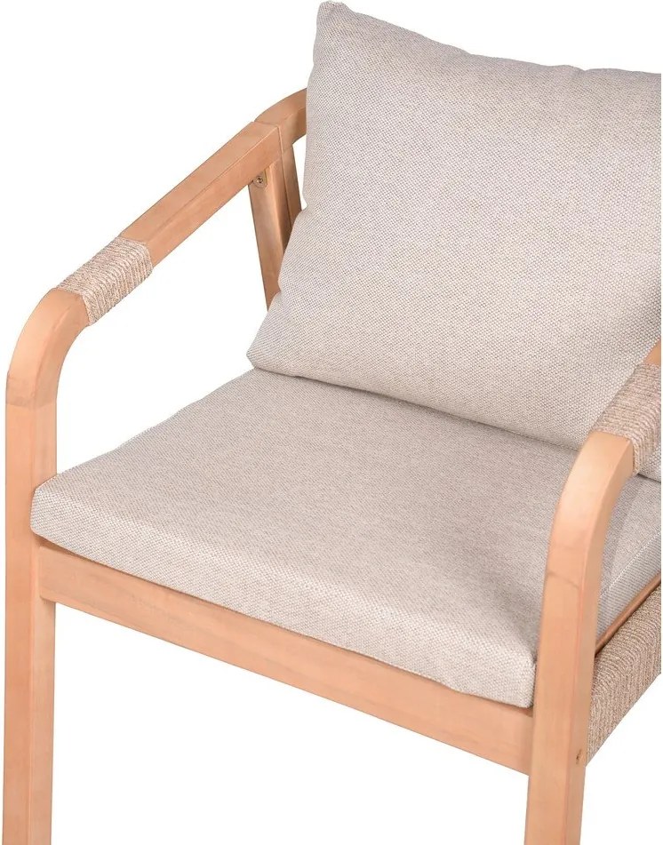 Drewniane krzesła ogrodowe w naturalnym kolorze zestaw 2 szt. Bogota – Garden Pleasure