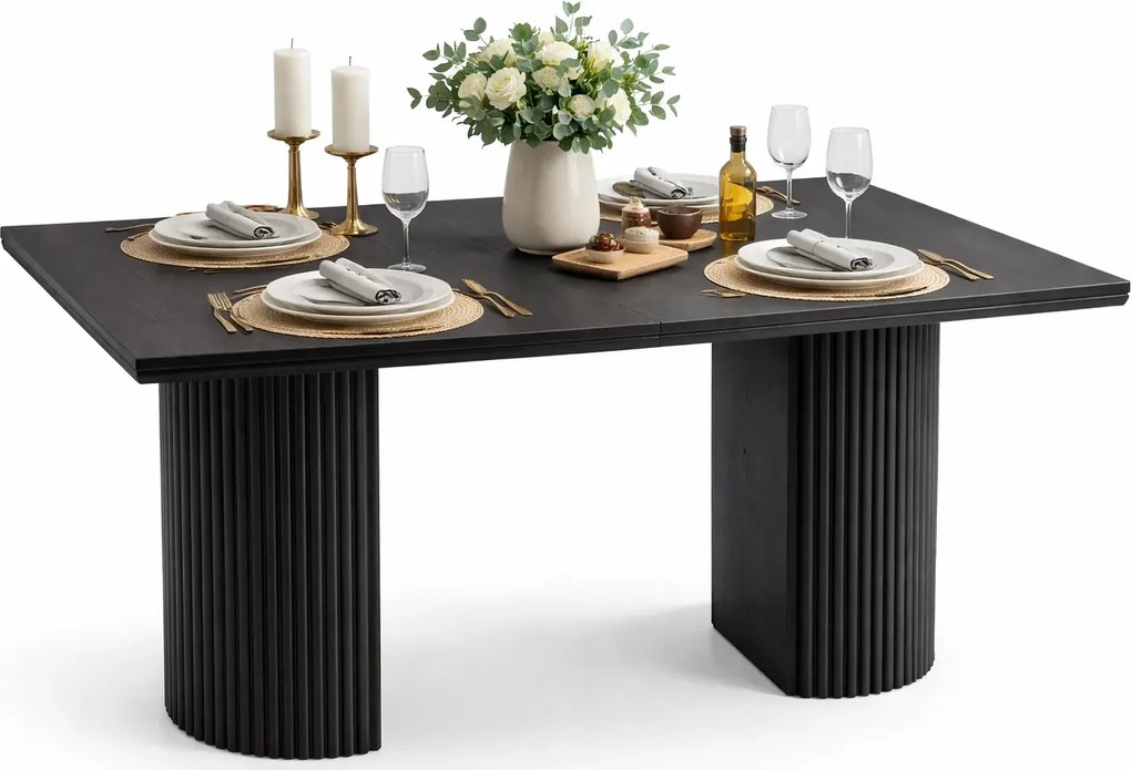 Czarny nowoczesny stół rozkładany Z8-G66