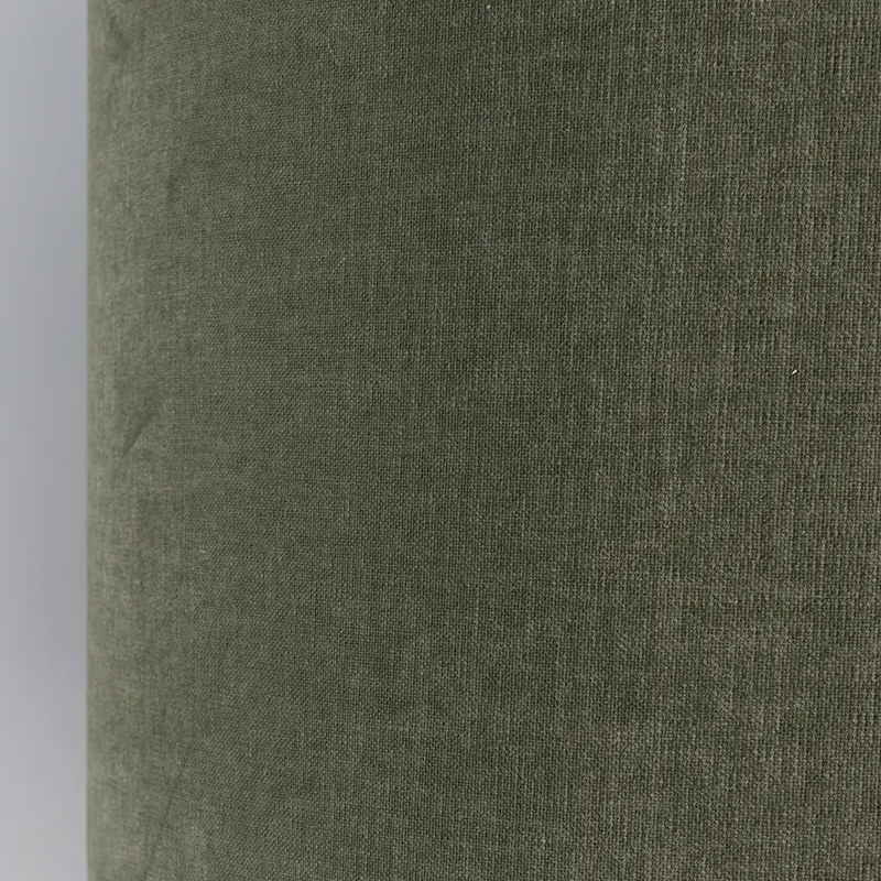 Lampa stojąca mosiężna z zielonym kloszem 50 cm - Kaso