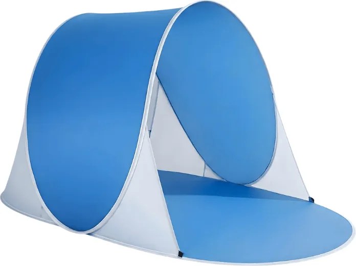 Samorozkładający się namiot plażowy SUNSHADE 190x120 cm, niebiesko/biały