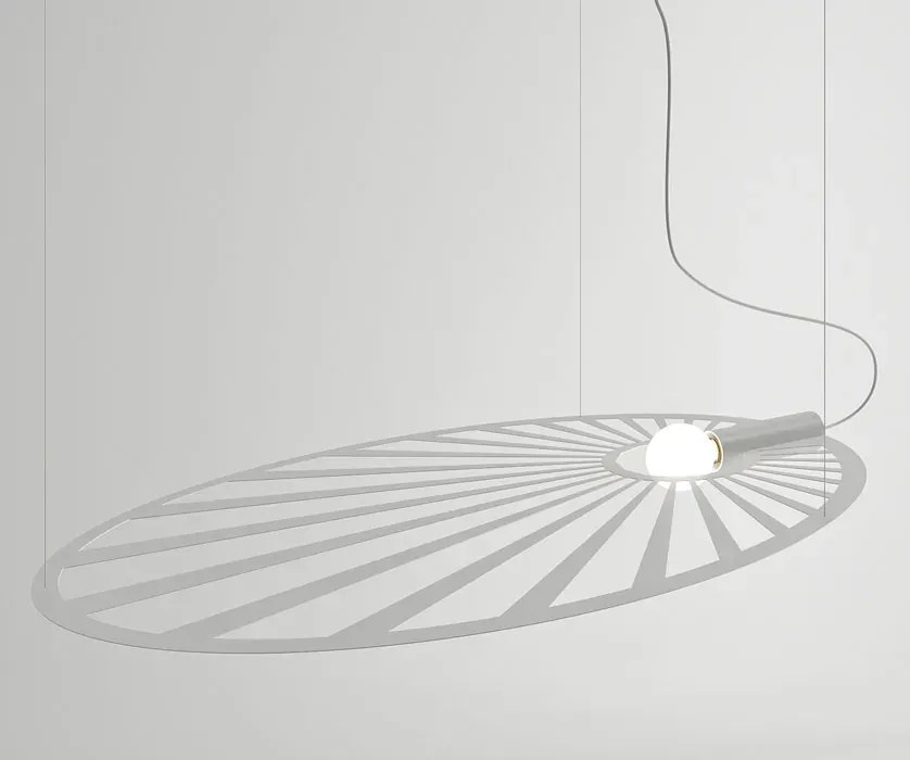 Biała industrialna lampa wisząca - EX596-Ercus