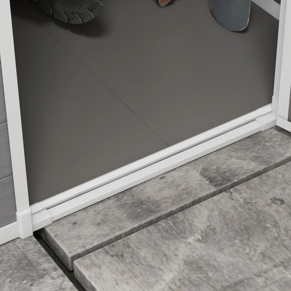 Outsunny Domek na Narzędzia 122x149cm, Ogrodowe z Oknem i Wentylacją, Aluminium, Z Zamkiem, Aosom PL