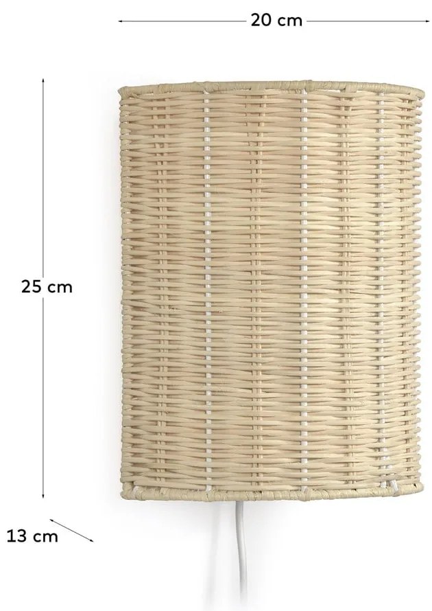Rattanowy kinkiet Kimjit – Kave Home