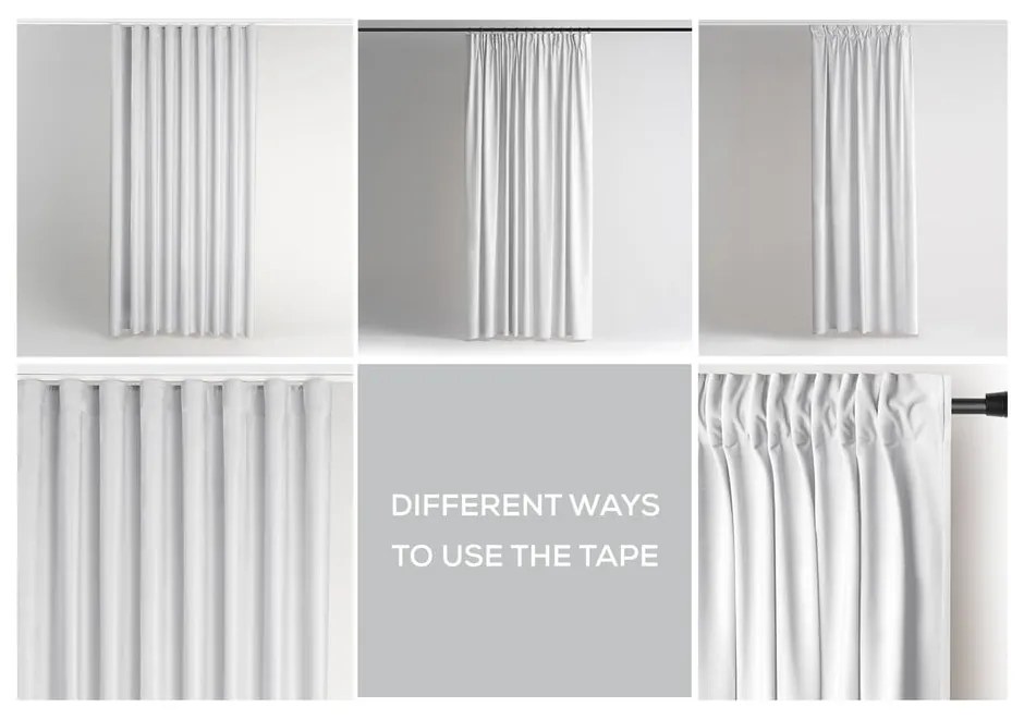 Biała aksamitna zasłona częściowo zaciemniająca (dimout) 140x270 cm Pleat – Restilo