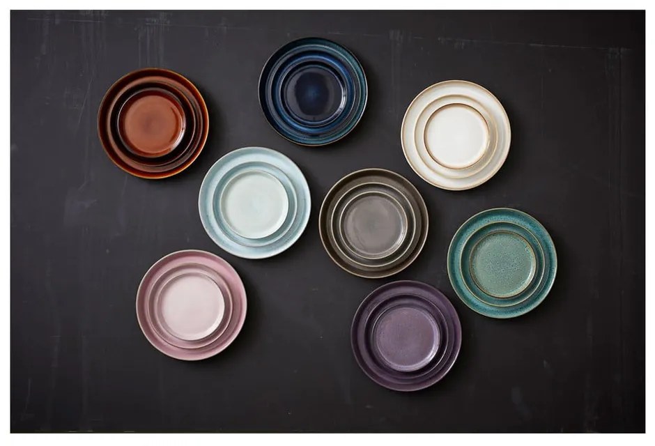 Czarny/niebieski kamionkowy talerz deserowy ø 17 cm Gastro Dark Blue/Black – Bitz