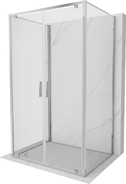 Mexen Exo-3S kabina prysznicowa 3-ścienna uchylna 90 x 95 cm, transparent, chrom - 8182-090-095-01-00-3S