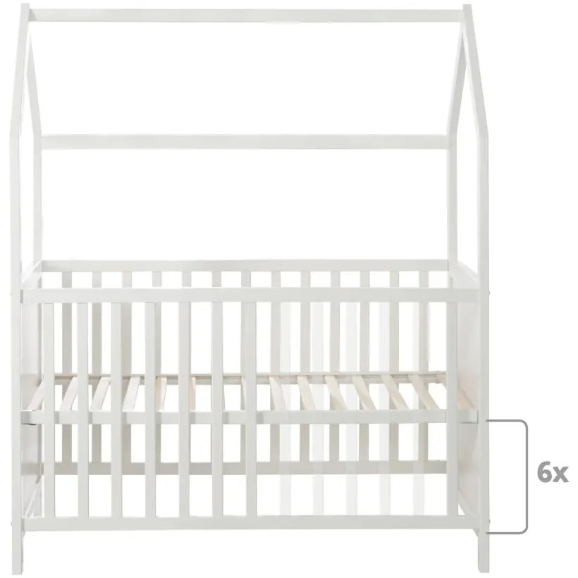 Białe łóżeczko 60x120 cm – Roba