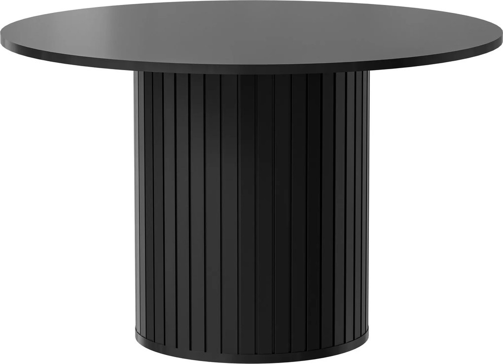 Stół THIRA 120 cm do Salonu Jadalni, Okrągły, Czarny