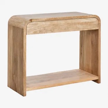 Konsola Do Przedpokoju Z Drewna Mango I Mdf Shelby Drewno Mango & ↔︎ 120 Cm - Sklum