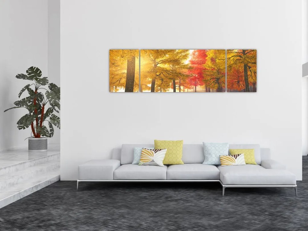 Obraz jesiennych drzew (170x50 cm)