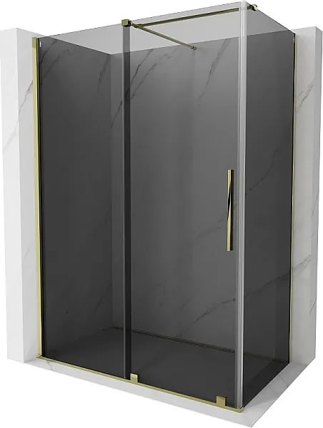 Mexen Velar kabina prysznicowa rozsuwana 140 x 80 cm, grafit, złota - 871-140-080-41-50