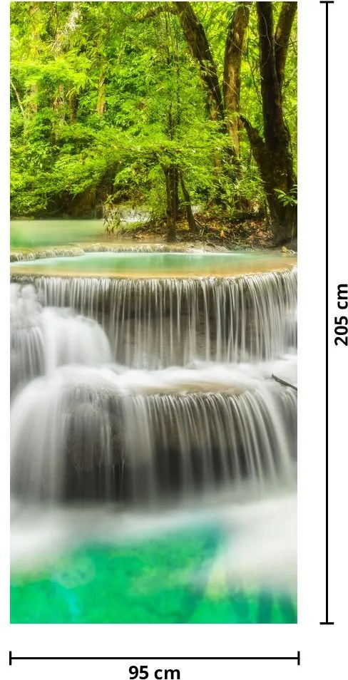 Fototapeta na drzwi - Wodospady (95x205cm)