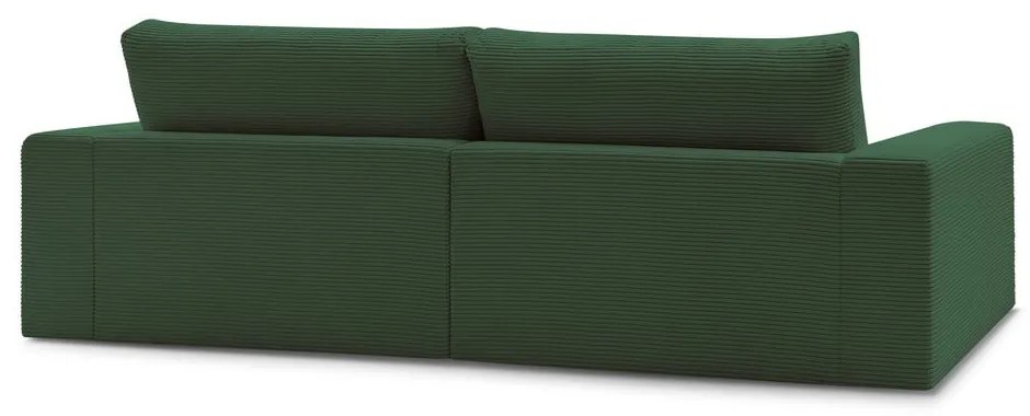 Ciemnozielona sztruksowa sofa 274 cm Leonard – Bobochic Paris