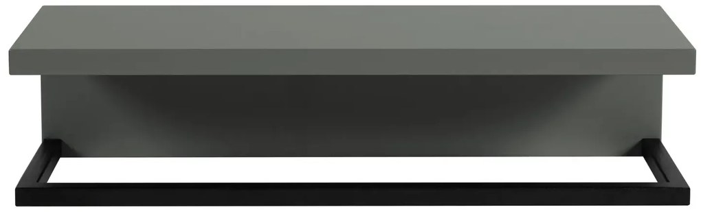 Półka łazienkowa z relingiem LOV 40 cm szaro-zielony półmat KROFAM
