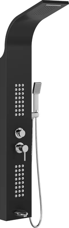 Mexen Ardo panel prysznicowy z wylewką, czarny - 7617-04-70