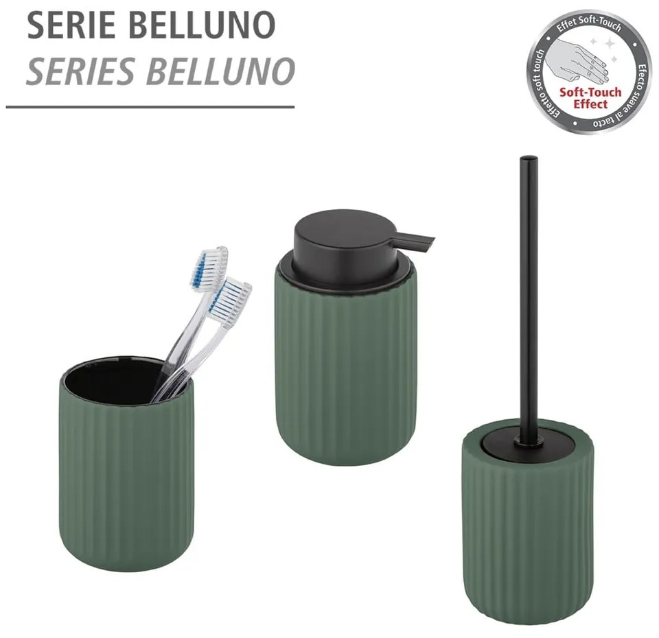 Zielony ceramiczny kubek na szczoteczki Wenko Belluno