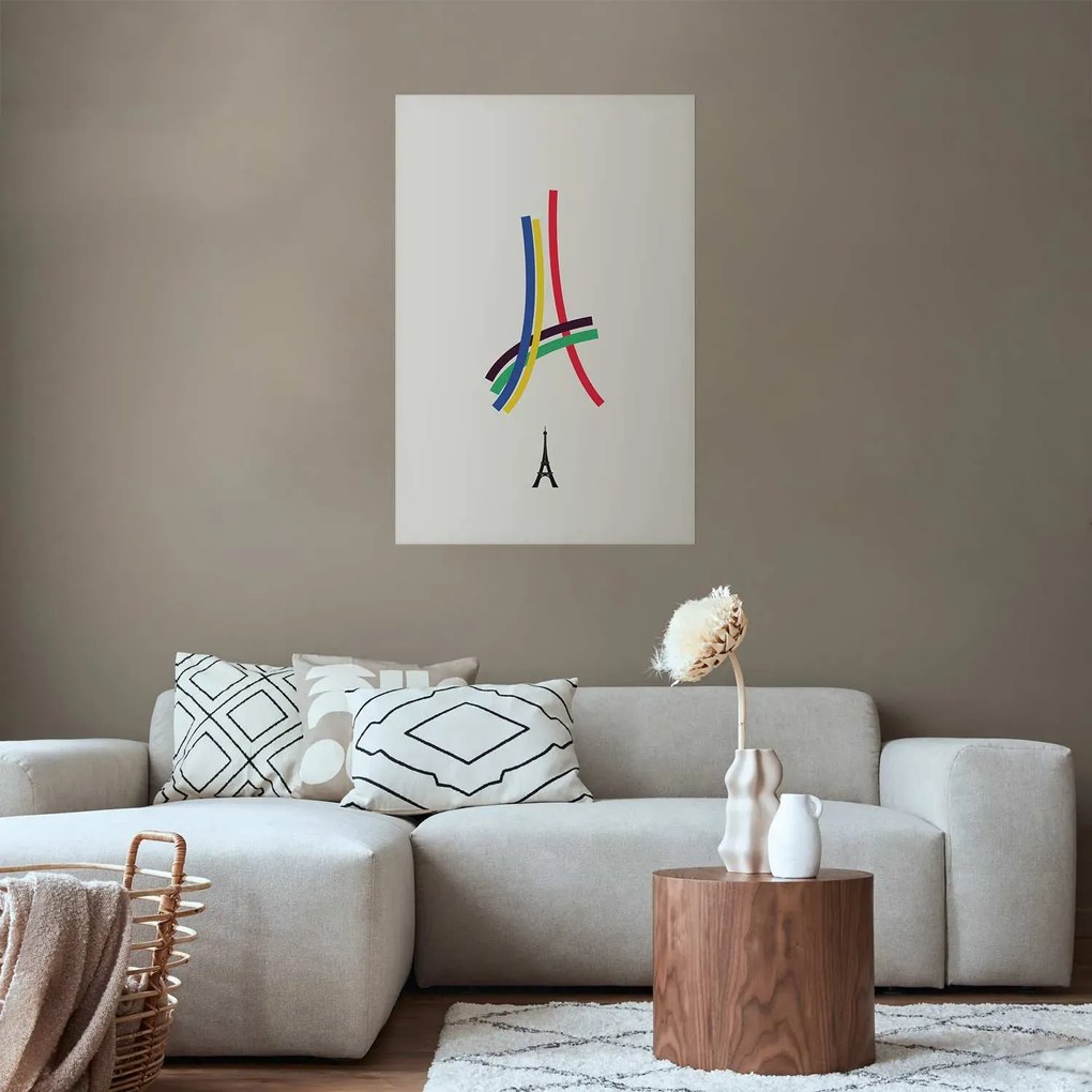 Plakat Abstrakcyjna Wieża Eiffla 29,7x42 cm bez ramy bez marginesu ARTGEIST B