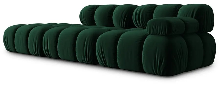 Zielona aksamitna sofa 282 cm Bellis – Micadoni Home