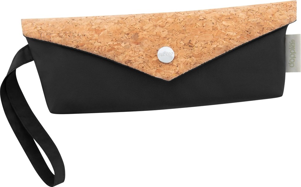 Doppler Nature Mini Cork Simply Black damski składany parasol