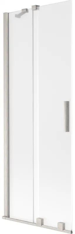 Mexen Velar parawan nawannowy 2-skrzydłowy rozsuwany 75 x 150 cm, szron, nikiel szczotkowany - 896-075-000-31-97